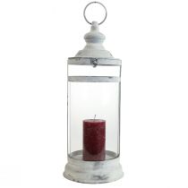 kohteita Deco Lantern Shabby Chic Lyhty valkoinen metalli Ø15cm K46cm