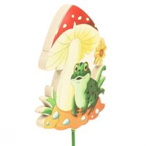 kohteita Koristetulppa puinen kukkatulppa sammakkokoriste 6,5cm 18 kpl