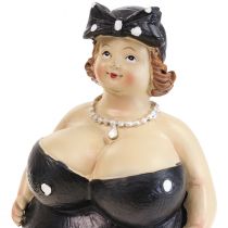 Koristeellinen figuuri pullea nainen naisten figuuri kylpyhuonekoriste H16cm 2 kpl setti