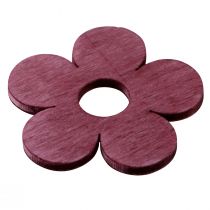 kohteita Scatter-koristelu puiset kukat pöytäkoristeet pinkki purppura valkoinen Ø4cm 72 kpl