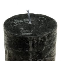 Mustat kynttilät Yksiväriset pilarikynttilät 85x120mm 2kpl