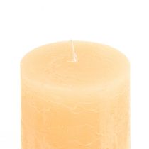 Kynttilät aprikoosi vaaleat pilarikynttilät 85×120mm 2kpl