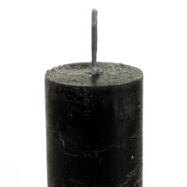 Puikkokynttilät värjätty mustiksi kynttilöitä 34×240mm 4kpl