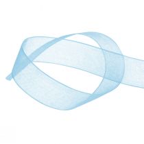 kohteita Organza nauha lahjanauha vaaleansininen nauha sininen helma 15mm 50m