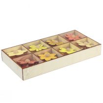 kohteita Puiset kukat riippuvat koristeet puu kesäkoristeet keltainen 4,5cm 24 kpl