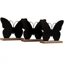kohteita Pöytäkoristelu puinen koristelu perhonen musta luonnollinen 12cm 6kpl