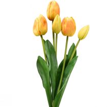 kohteita Oranssinkeltaiset tulppaanit koristelu Real Touch tekokukat 49cm 5 kpl