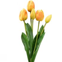 kohteita Oranssinkeltaiset tulppaanit koristelu Real Touch tekokukat 49cm 5kpl