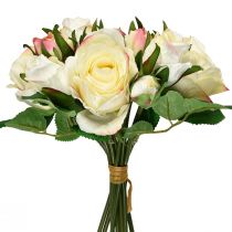 Keinotekoiset ruusut Keltaiset Keinoruusut Koristekimppu 29cm 12kpl