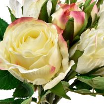 kohteita Keinotekoiset ruusut Keltaiset Keinoruusut Koristekimppu 29cm 12kpl