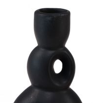 kohteita Kynttilänjalka Keraaminen Kynttilänjalka Musta Moderni H16cm 2kpl