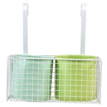 kohteita Kukkaruukku roikkuu metallinen vihreä parvekekoristelu L22cm K23,5cm