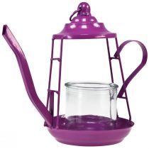 kohteita Kynttilänjalka lasilyhty teekannu pinkki Ø13cm H22cm