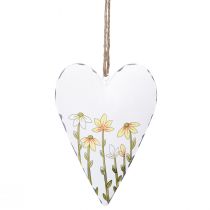 kohteita Sydämet Metal Valkoinen ripustettavaksi Country Style 14×1,5×20cm 2 kpl