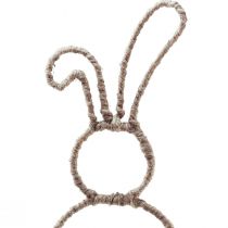 kohteita Pääsiäispupu koristeellinen koristetulppa kani metalli luonnollinen H36cm 4 kpl