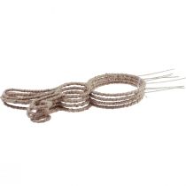 kohteita Pääsiäispupu koristeellinen koristetulppa kani metalli luonnollinen H36cm 4 kpl