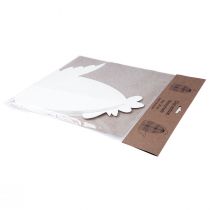 kohteita Koristeellinen kanan kennopaperi koristefiguuri valkoinen 28,5x15,5x30cm