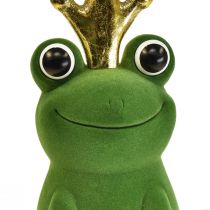 kohteita Koristesammakko, sammakkoprinssi, kevätkoristeet, sammakko kultakruununvihreällä 40,5cm