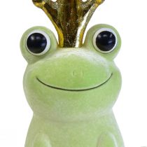 kohteita Koristesammakko, sammakkoprinssi, kevätkoristeet, sammakko kultakruunulla vaaleanvihreä 40,5cm