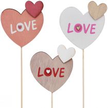 kohteita Kukkatulppa puusta Love koristetulppa 8×7,5cm 12 kpl