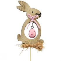 kohteita Kukkatulppa puinen koristetulppa kani munalla 5x8,5cm 12 kpl