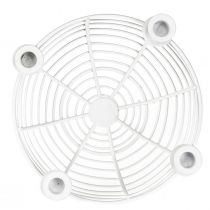 kohteita Kynttilänjalka valkoisella koristeellisessa metallikulhossa Ø14cm K7cm