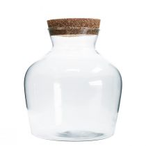 Koristelasi korkilla Koristemaljakko kirkas sipuli Ø20cm H21cm