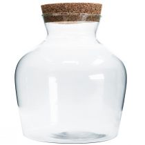 Koristelasi korkilla Koristemaljakko kannella H25cm Ø24cm