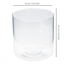kohteita Lasimaljakko lasisylinteri kukkamaljakko lasikoristeet H15cm Ø15cm