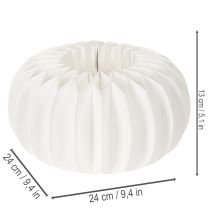 kohteita Hunajakennopaperista tehty pyöreä kurpitsarengas, iso, kuivakukkiin ja syyskoristeeseen, 24 cm, 4 kpl