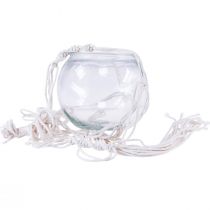 kohteita Makrame-riippuva kori lasi koristemaljakko pyöreä Ø13,5cm