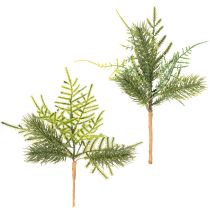 kohteita Keinotekoinen kuusenoksa juhlakoristeeseen, 22 cm, 2 kpl