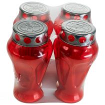 kohteita Hautakynttilät punaiset pisarat suruvalot Ø9cm K17cm 4 kpl