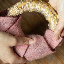 kohteita Huopanauha kaksivärinen ruukkunauha villahuopanauha pinkki punainen 7,5 cm 5 m