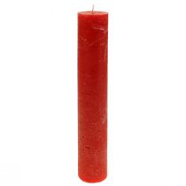 Punaiset kynttilät, isot, yksiväriset kynttilät, 50x300mm, 4 kpl