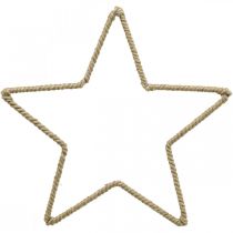 kohteita Adventtikoristeet, joulukoristeen tähti, koristetähti juutti B31cm 4 kpl