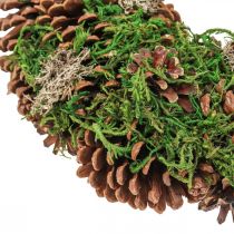 Adventtiseppele oven seppele koristeellinen seppele käpysammaleilla Ø30cm