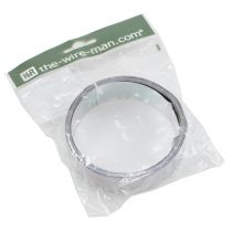 kohteita Alumiininen litteä lanka, hopea, 30mm x 3m - kukkalanka, koristelanka, askartelulanka, alumiinilanka, taivutettava lanka