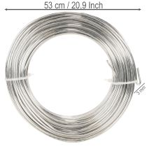 kohteita Alumiinilanka, hopea, 3 mm, askartelulanka luoviin projekteihin, 1 kg