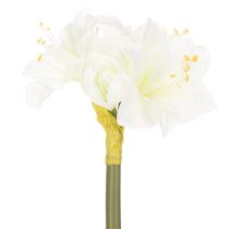 kohteita Keinotekoinen amarylliskukka, valkoinen, varren kanssa, adventti ja joulu, 50 cm