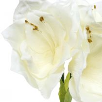 Keinotekoinen kukka Amaryllis valkoinen joulukoriste H40cm