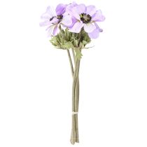 kohteita Keinotekoiset anemone-kukat, lila, 34 cm pitkä, 4 kpl