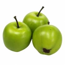 Koristeellinen hedelmä mini-omena keinotekoinen vihreä 4,5 cm 24kpl