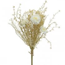 Kukkakimppu Keinotekoinen Asters ja Gypsophila Beige, Valkoinen 43cm