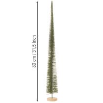 kohteita Keinotekoinen joulukuusi puisella jalustalla joulukoristeita varten, 80 cm