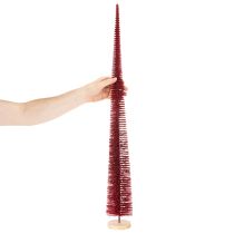 kohteita Moderni kapea koristeellinen joulukuusi puisella jalustalla, 80 cm