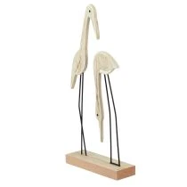 kohteita Jalusta puinen hahmonosturipari luonnollinen 27,5×13cm 2 kpl