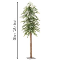 kohteita Keinotekoinen kuusi lumikoristeilla, talvi ja joulu, 95 cm
