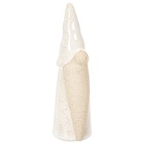 kohteita Koristeellinen tonttuhahmo, vaaleaa keramiikkaa, skandinaavinen tyyli, 18 cm, 3 kpl