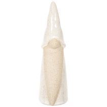 kohteita Koristeellinen tonttuhahmo, vaaleaa keramiikkaa, skandinaavinen tyyli, 18 cm, 3 kpl